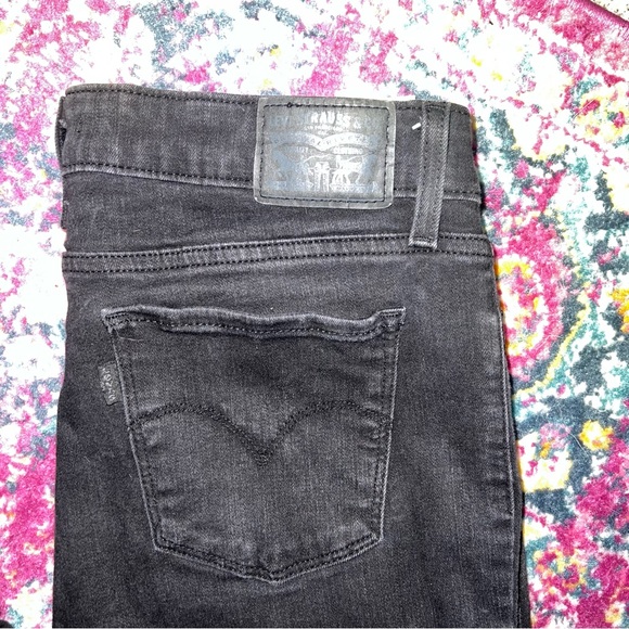 Levi’s 711 Tall Skinny Black Distressed Jeans - Picture 3 of 6